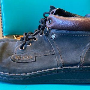FINN COMFORT Black Suede Lace-up Ankle Boots Germany Made Size 44 / 11